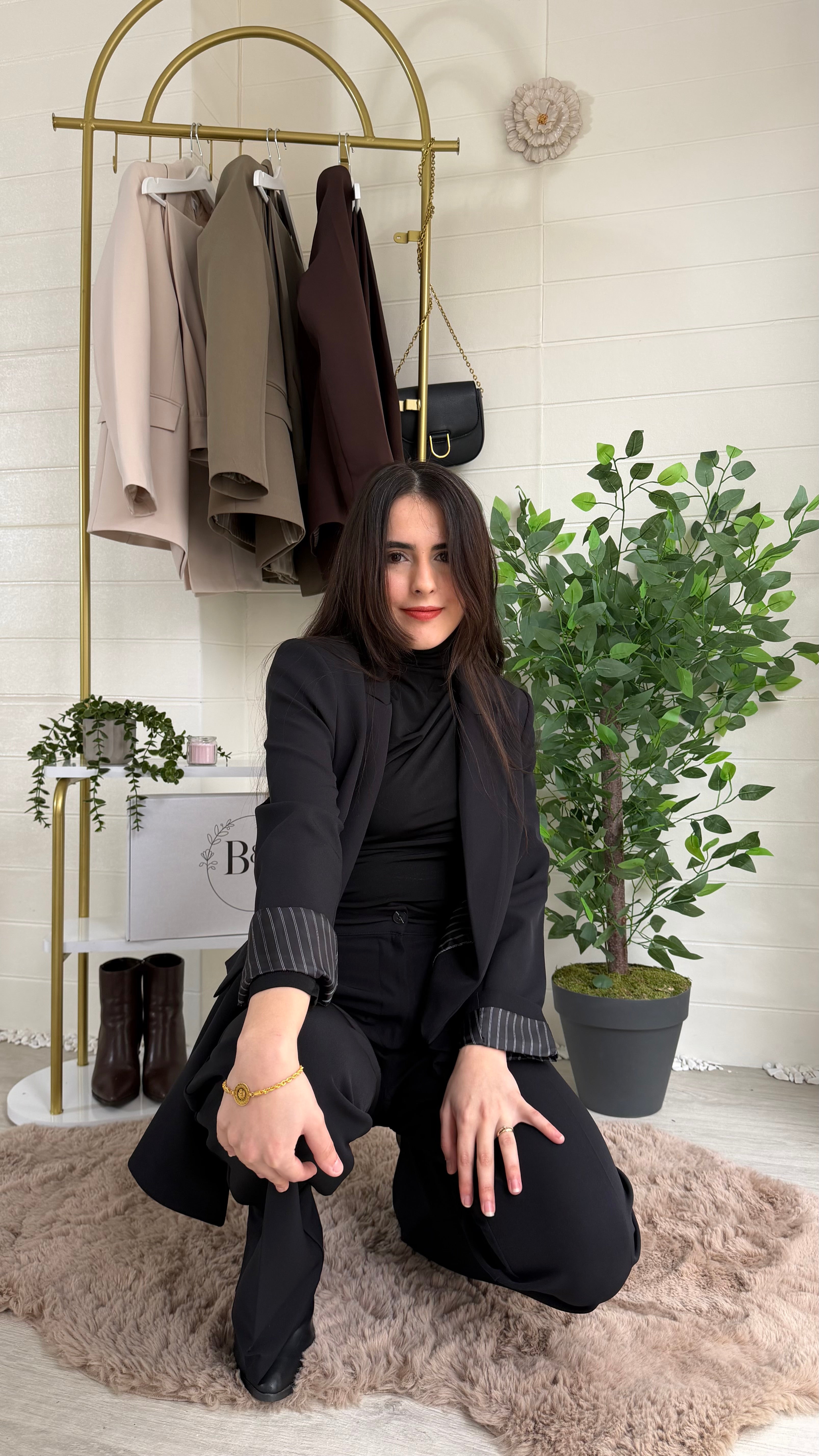 Astarı Çizgili Ceket