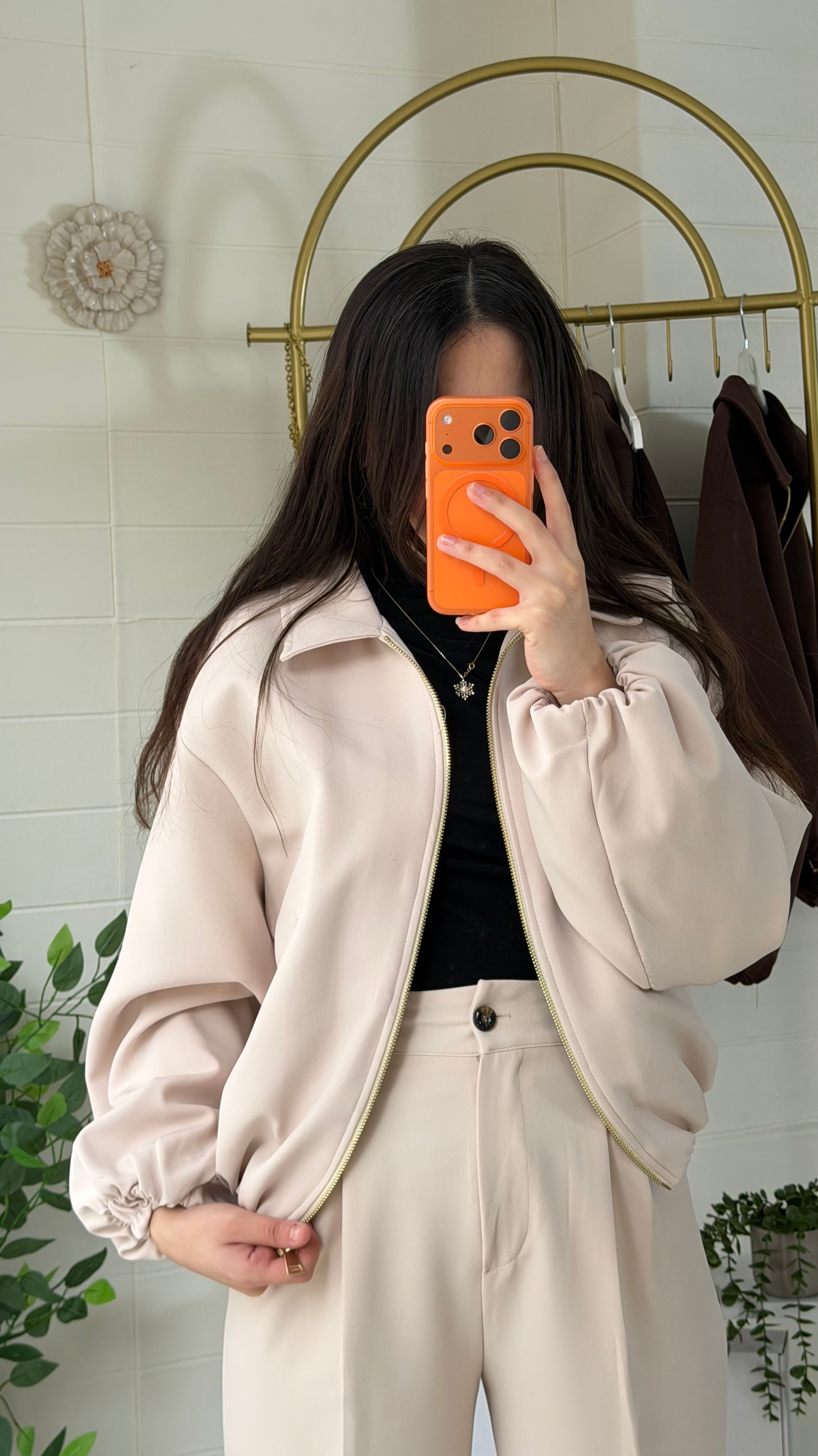 Duble Bel Kol Lastikli Mont