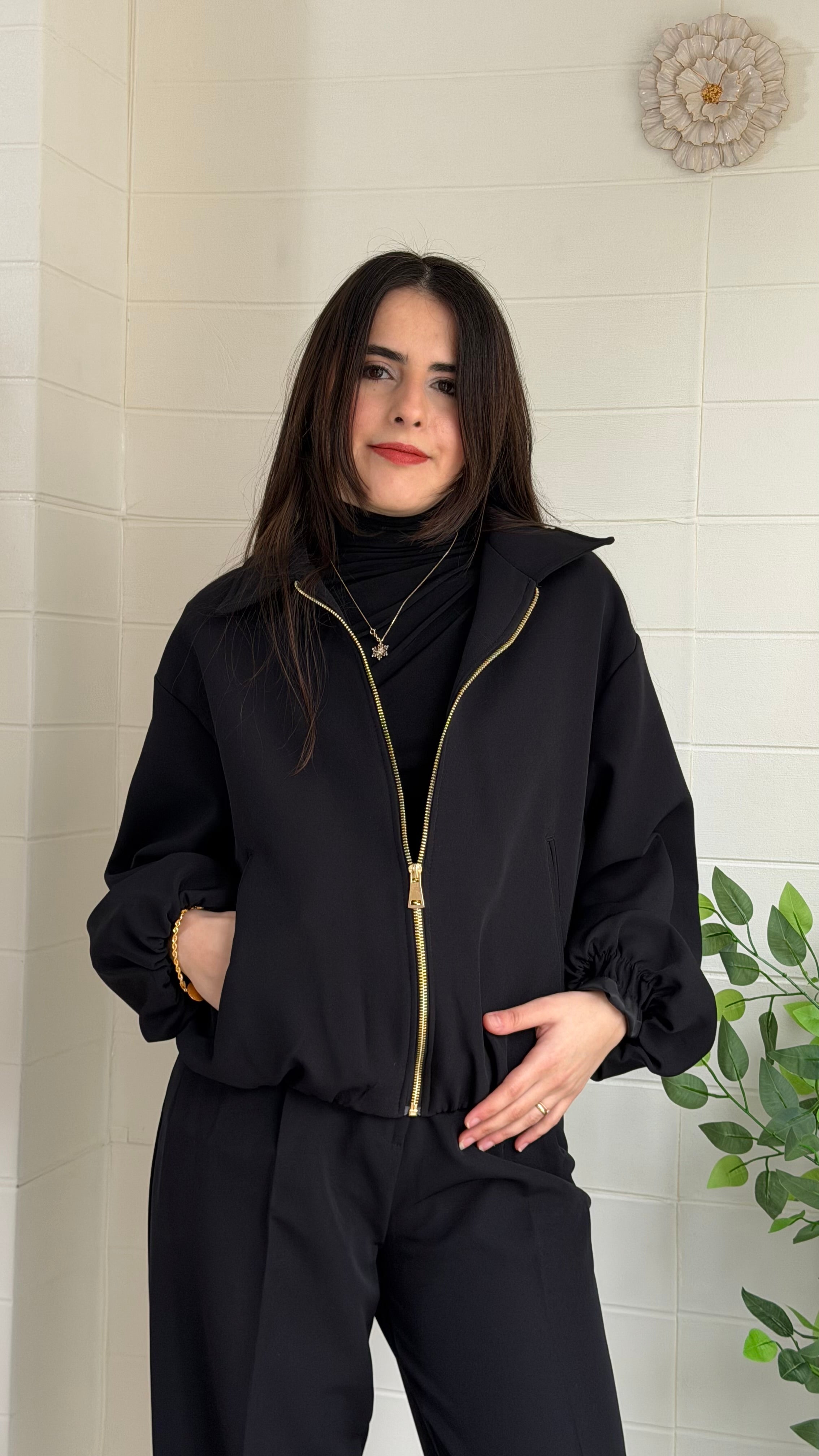 Duble Bel Kol Lastikli Mont