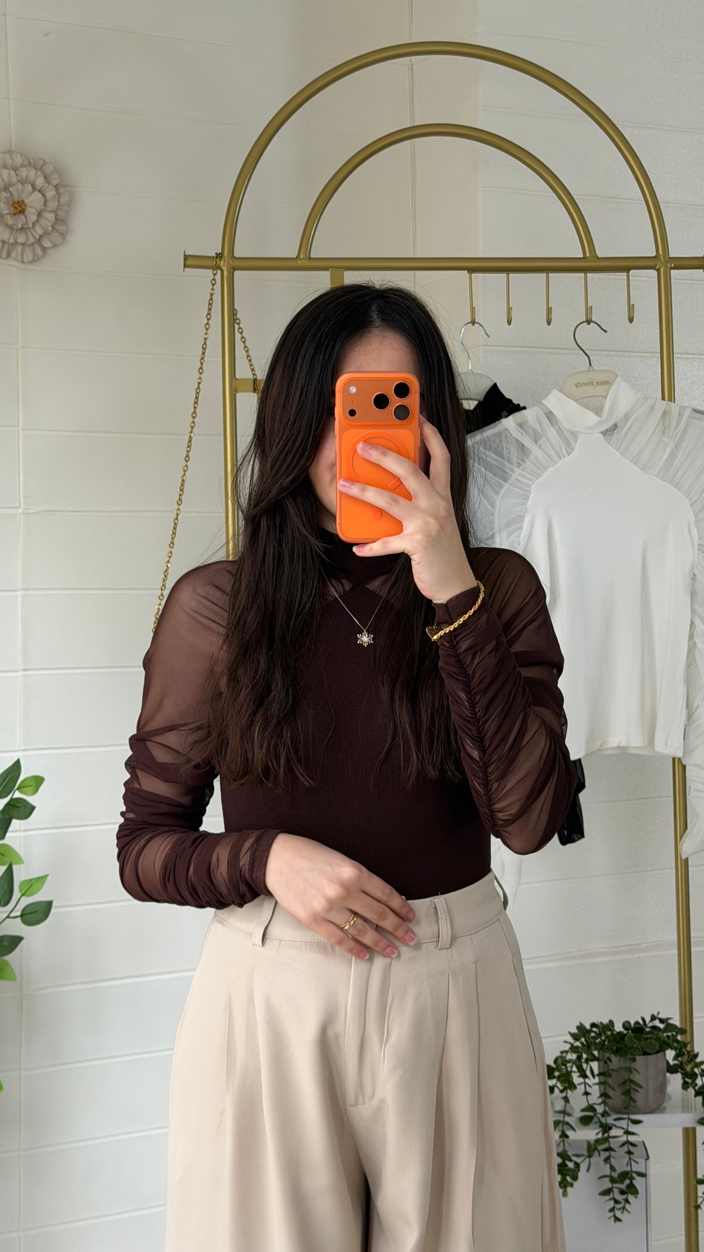 Kolları Tül Ribana Bluz