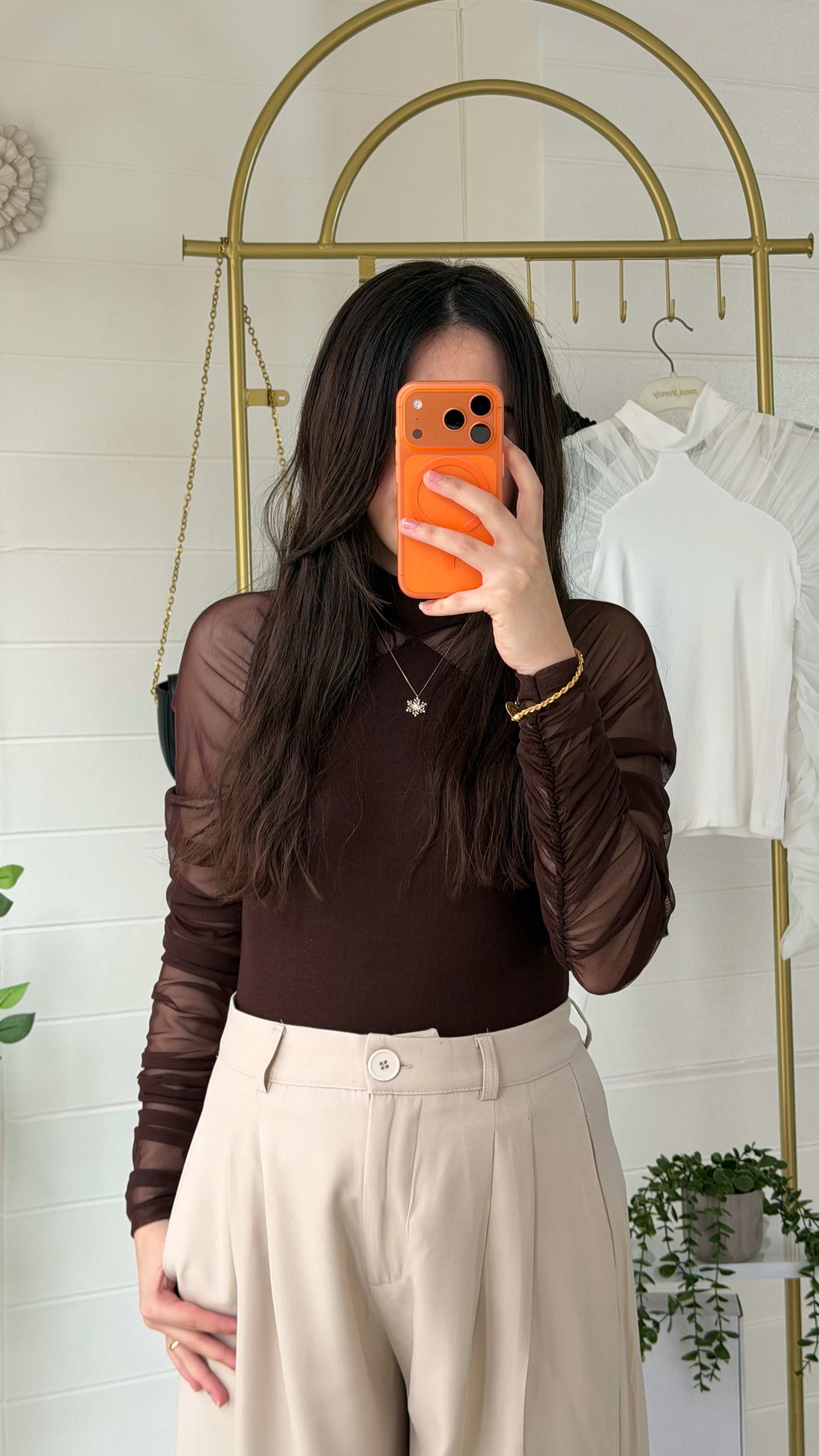 Kolları Tül Ribana Bluz