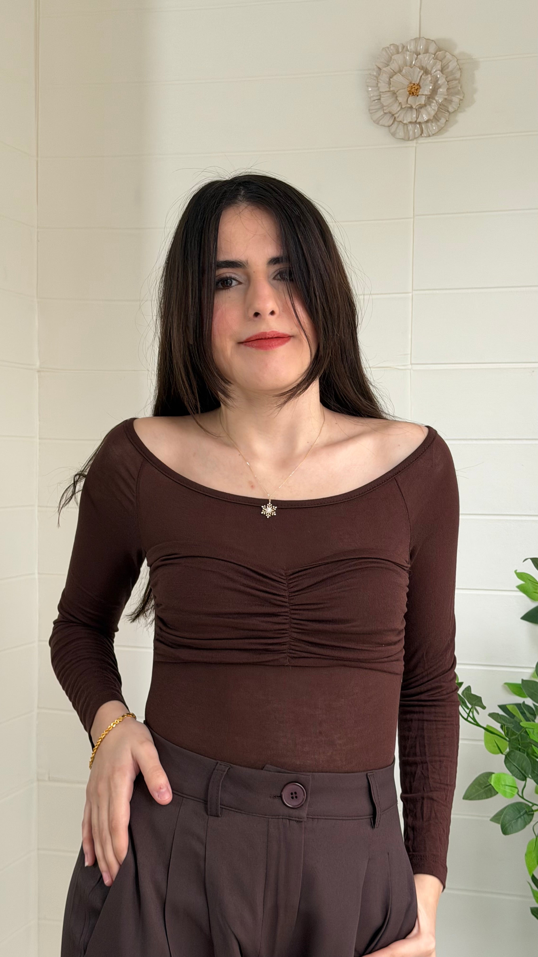 Göğsü Sütyen Transparan Bluz