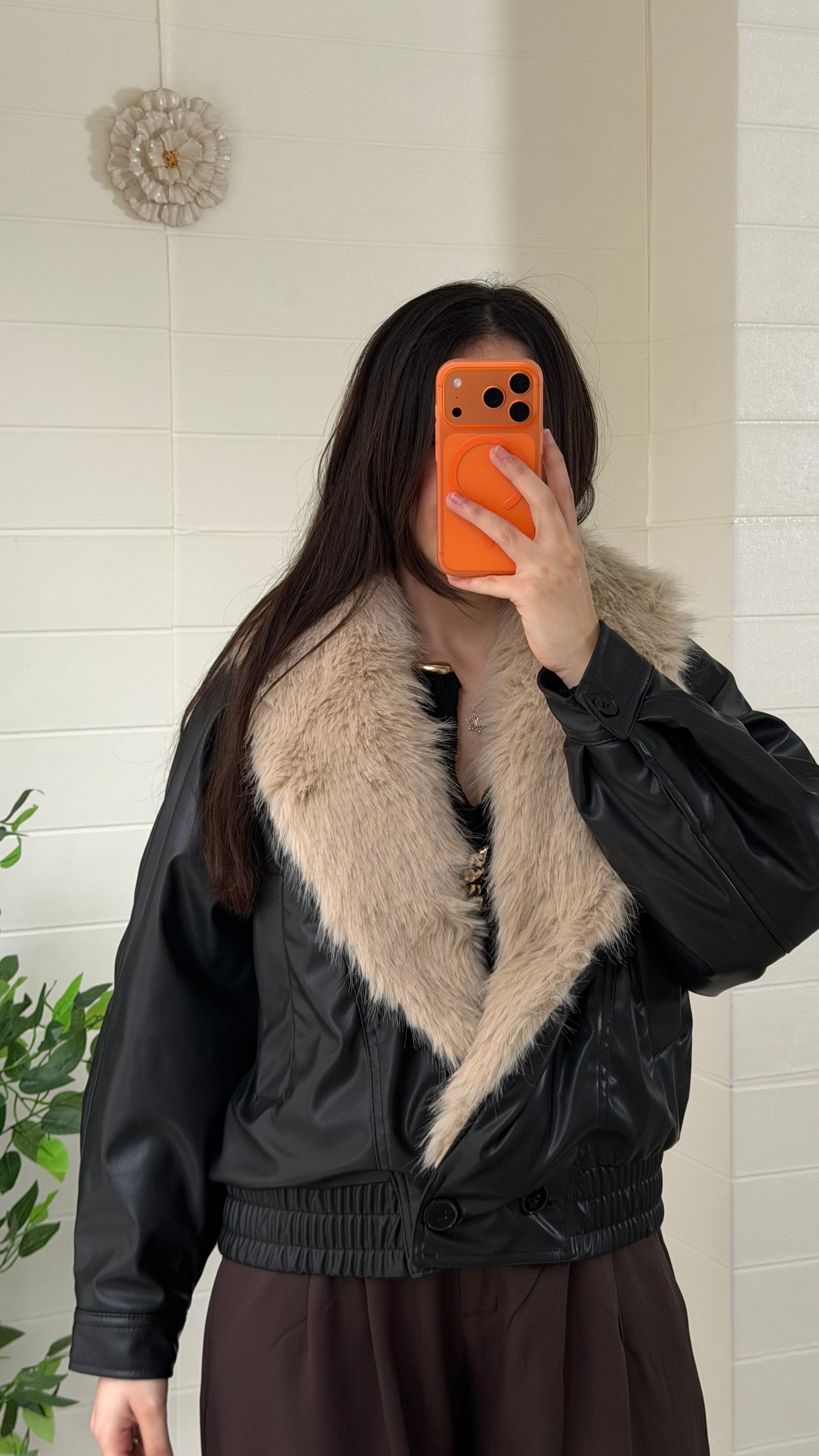 Yakası Kürklü Mont