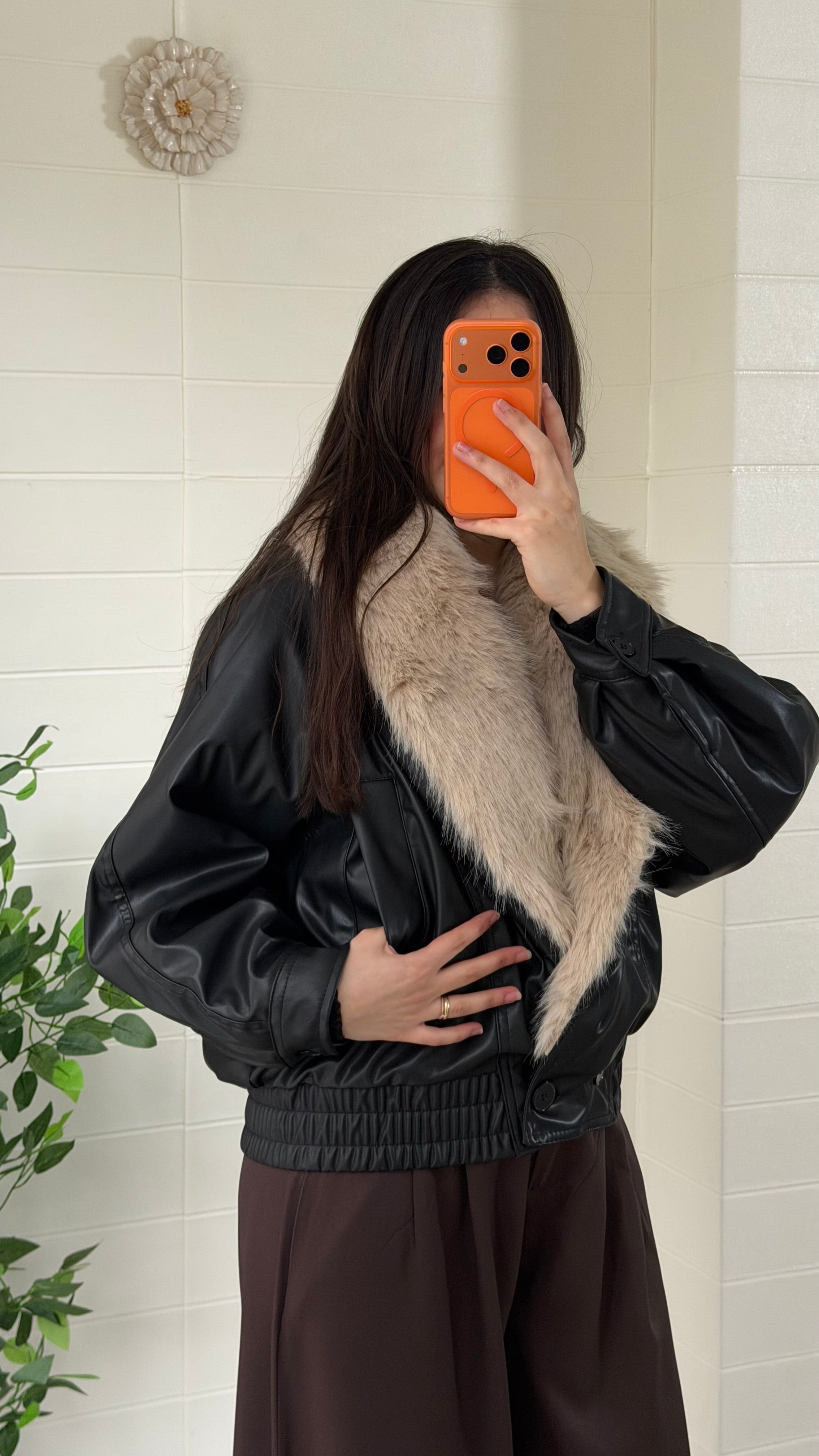 Yakası Kürklü Mont