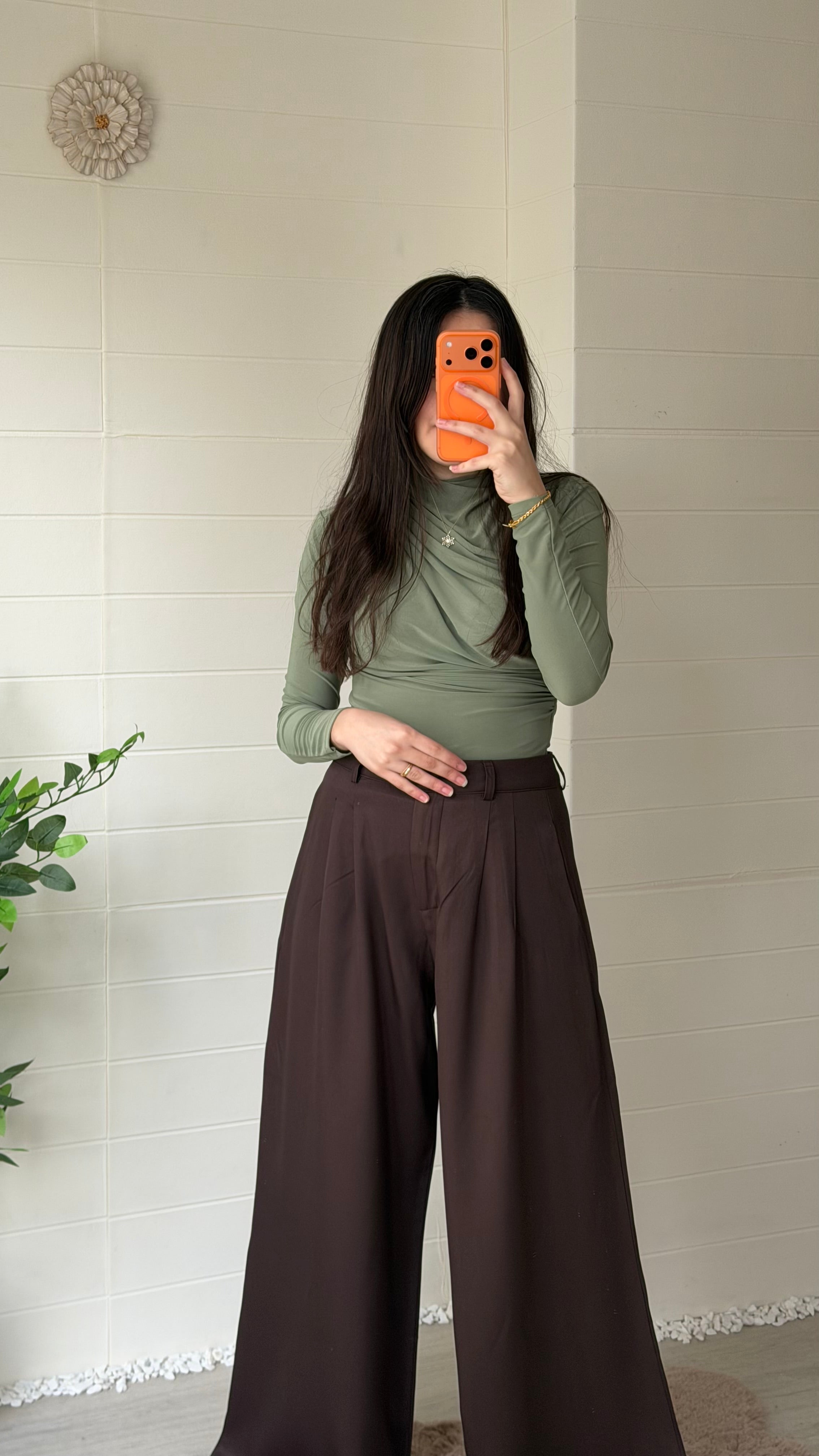 Pileli Bol Paça Pantolon