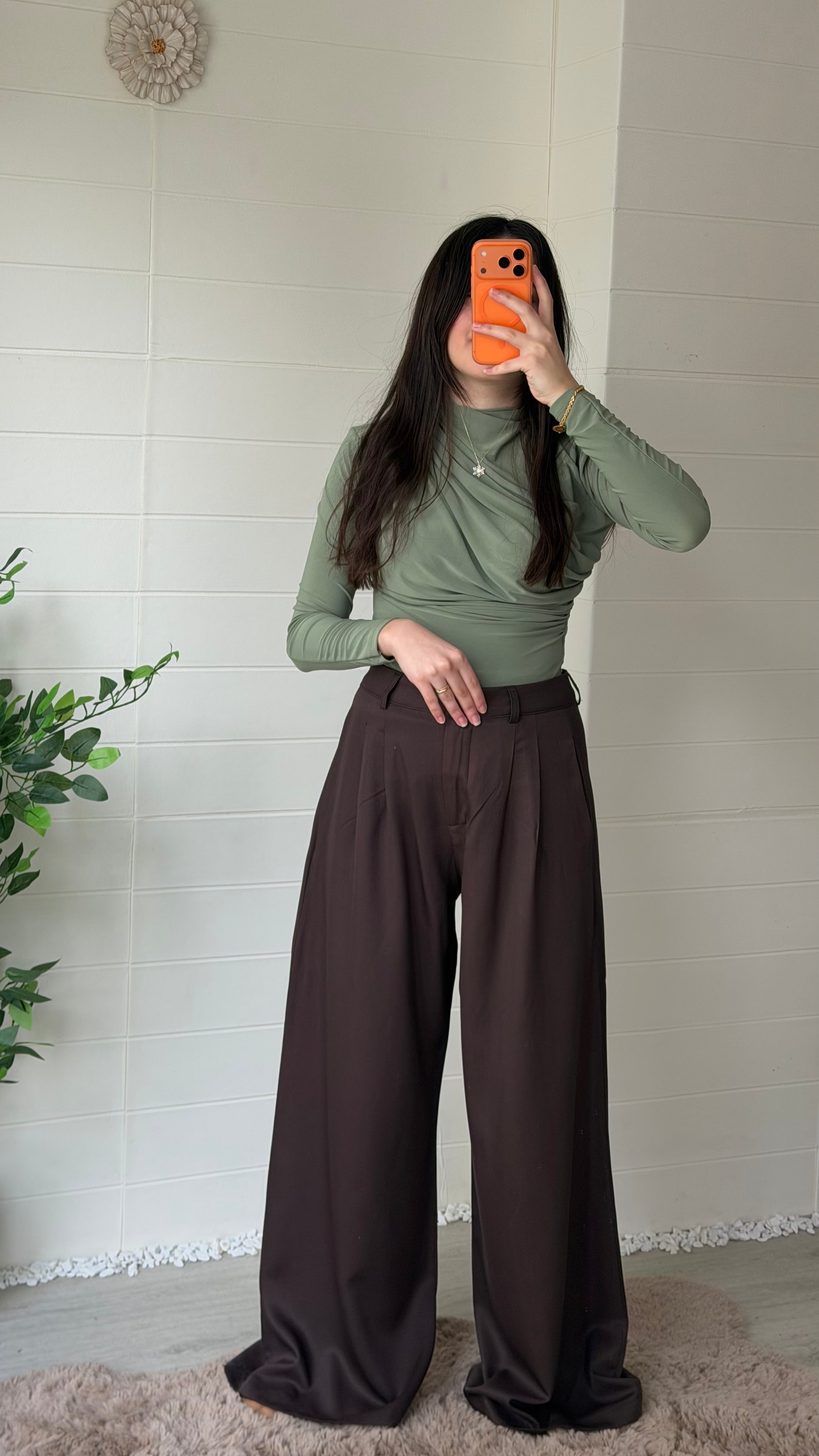 Pileli Bol Paça Pantolon