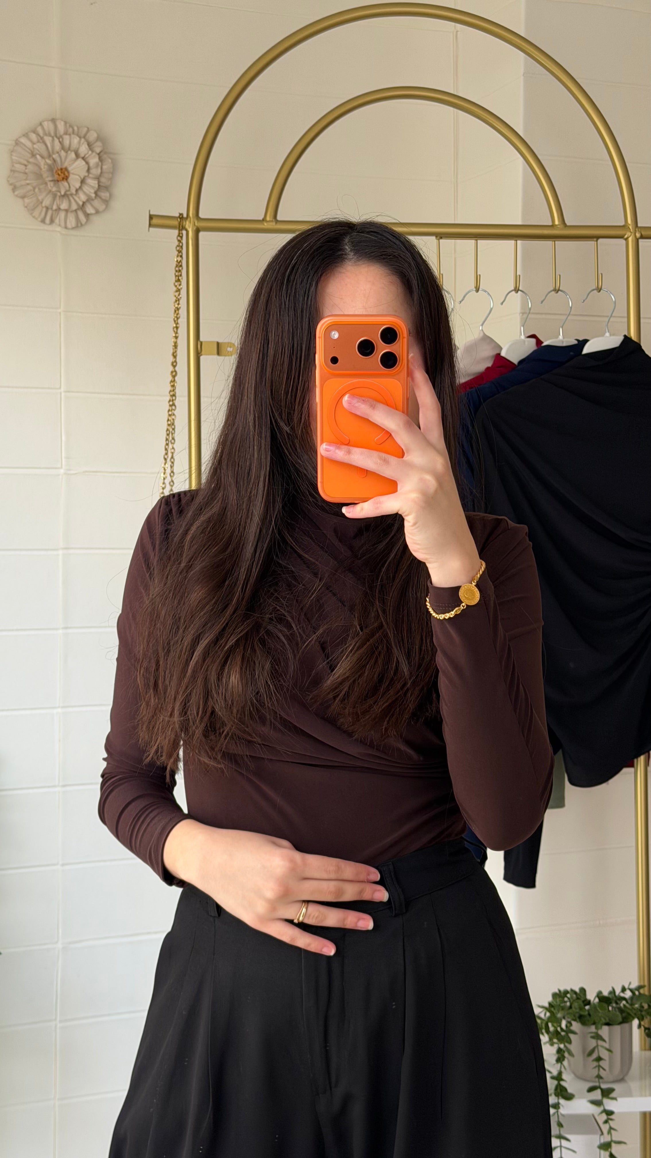 Omuz ve Bel Pile Bluz