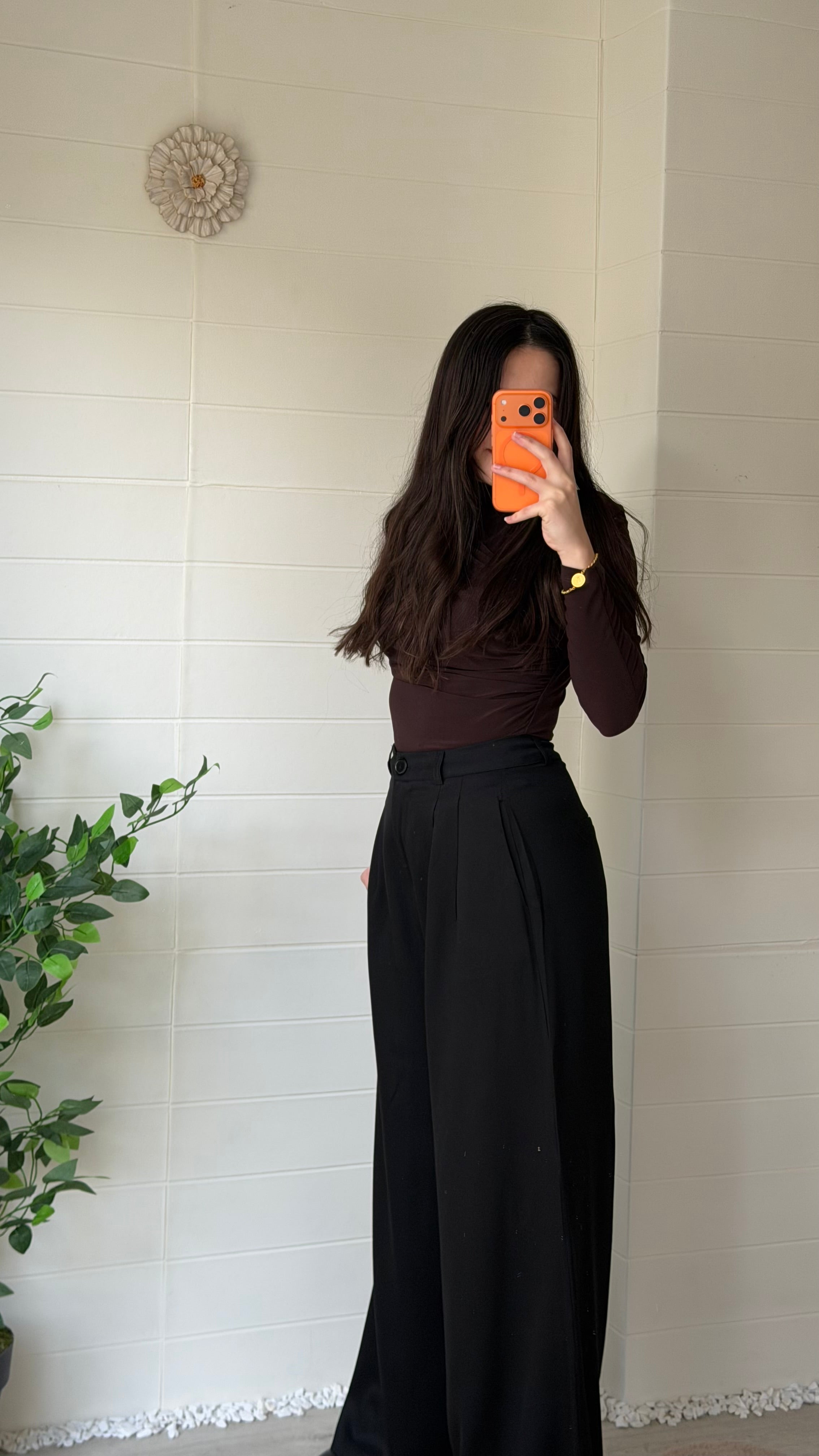 Pileli Bol Paça Pantalon