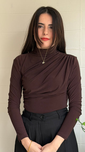 Omuz ve Bel Pile Bluz