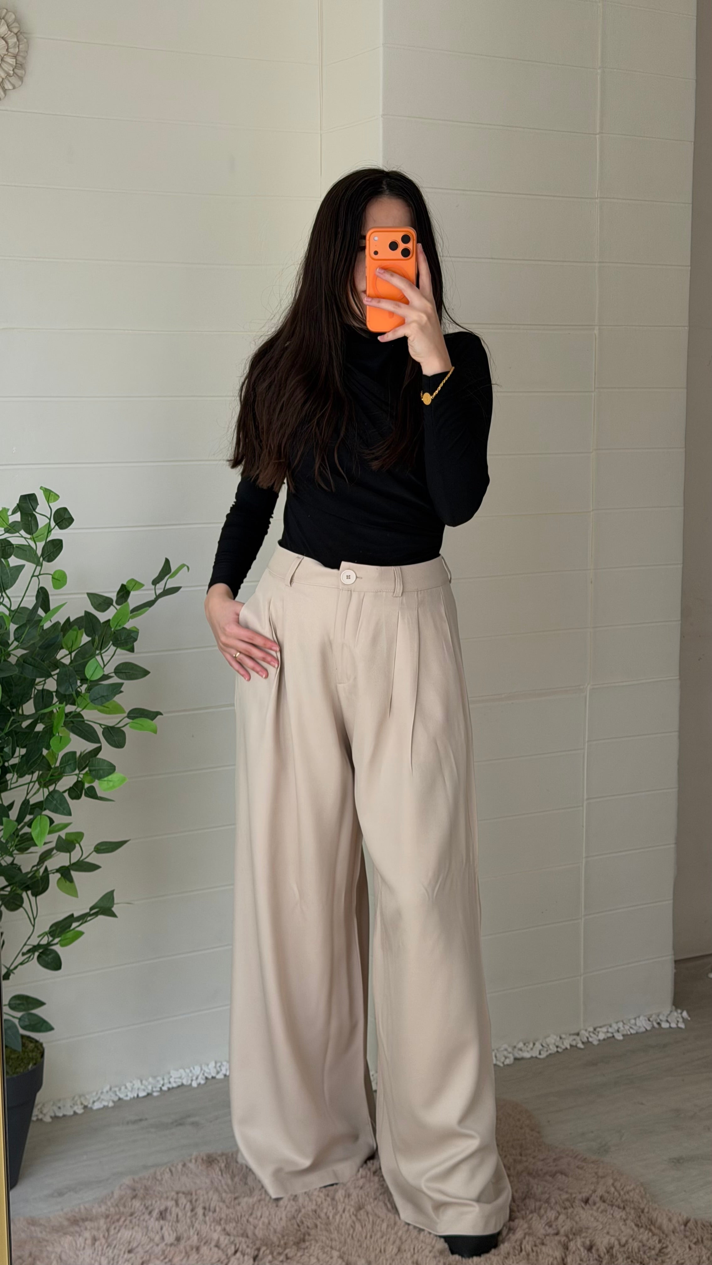 Pileli Bol Paça Pantolon