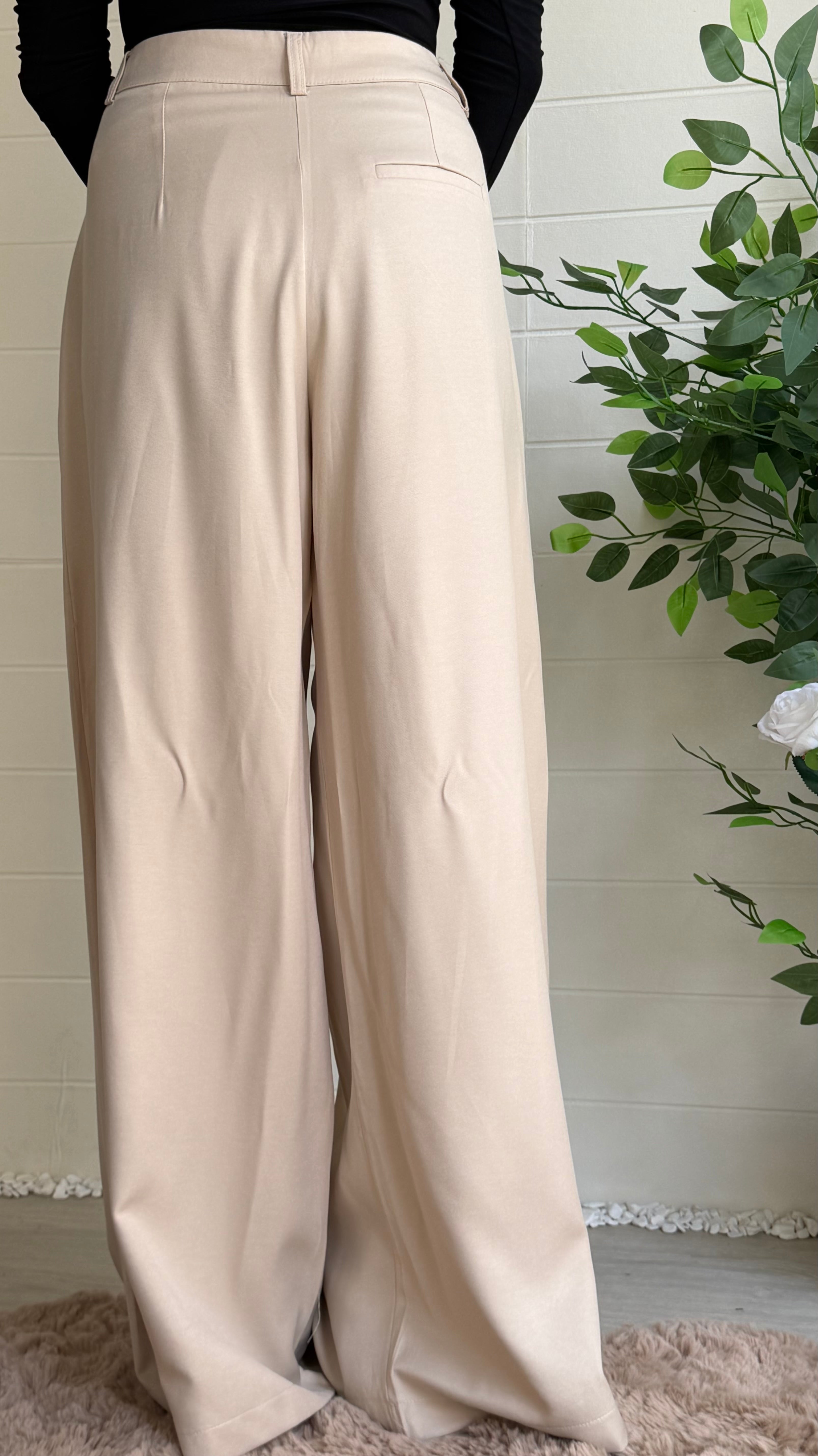 Pileli Bol Paça Pantolon