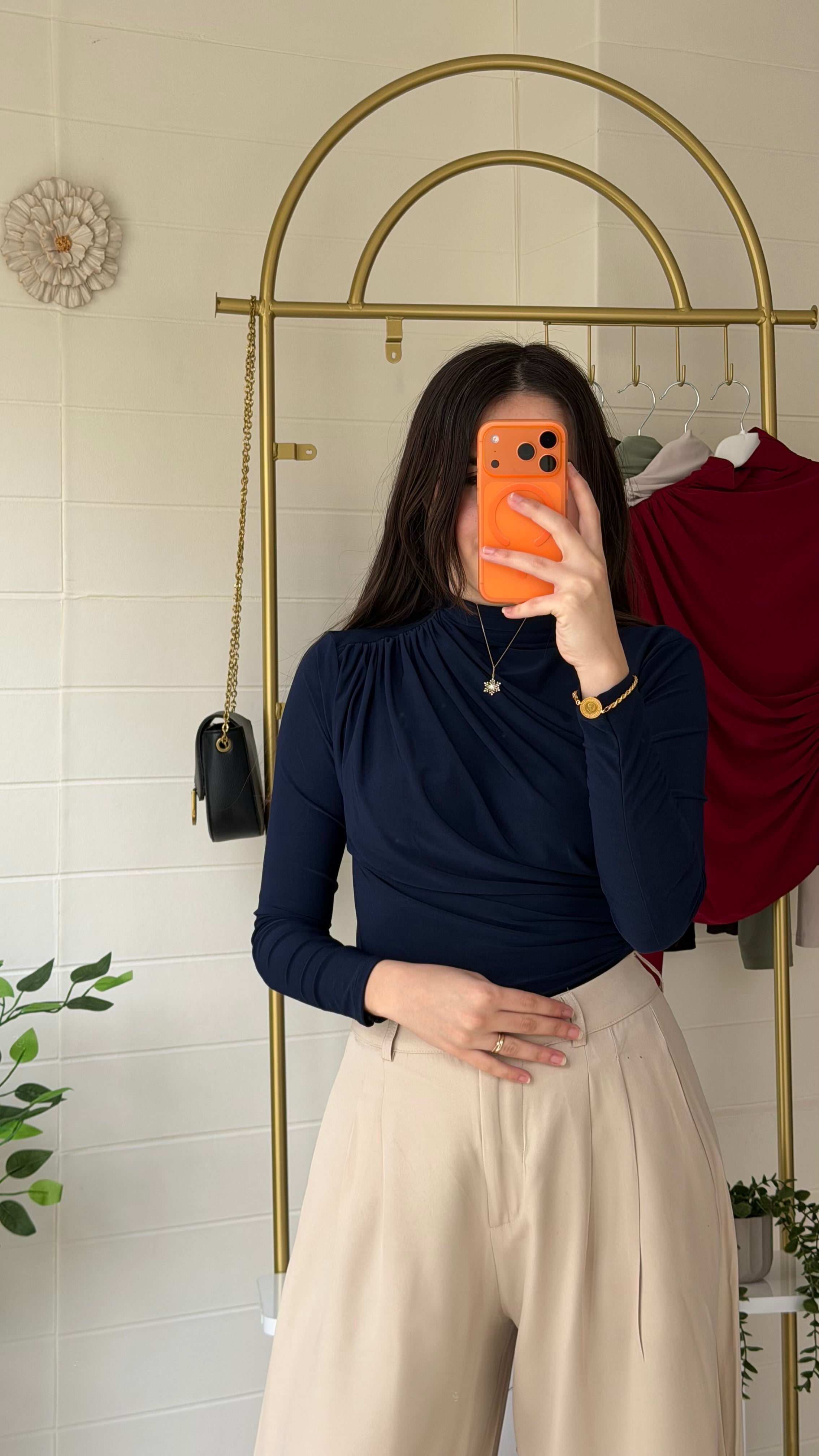 Omuz ve Bel Pile Bluz