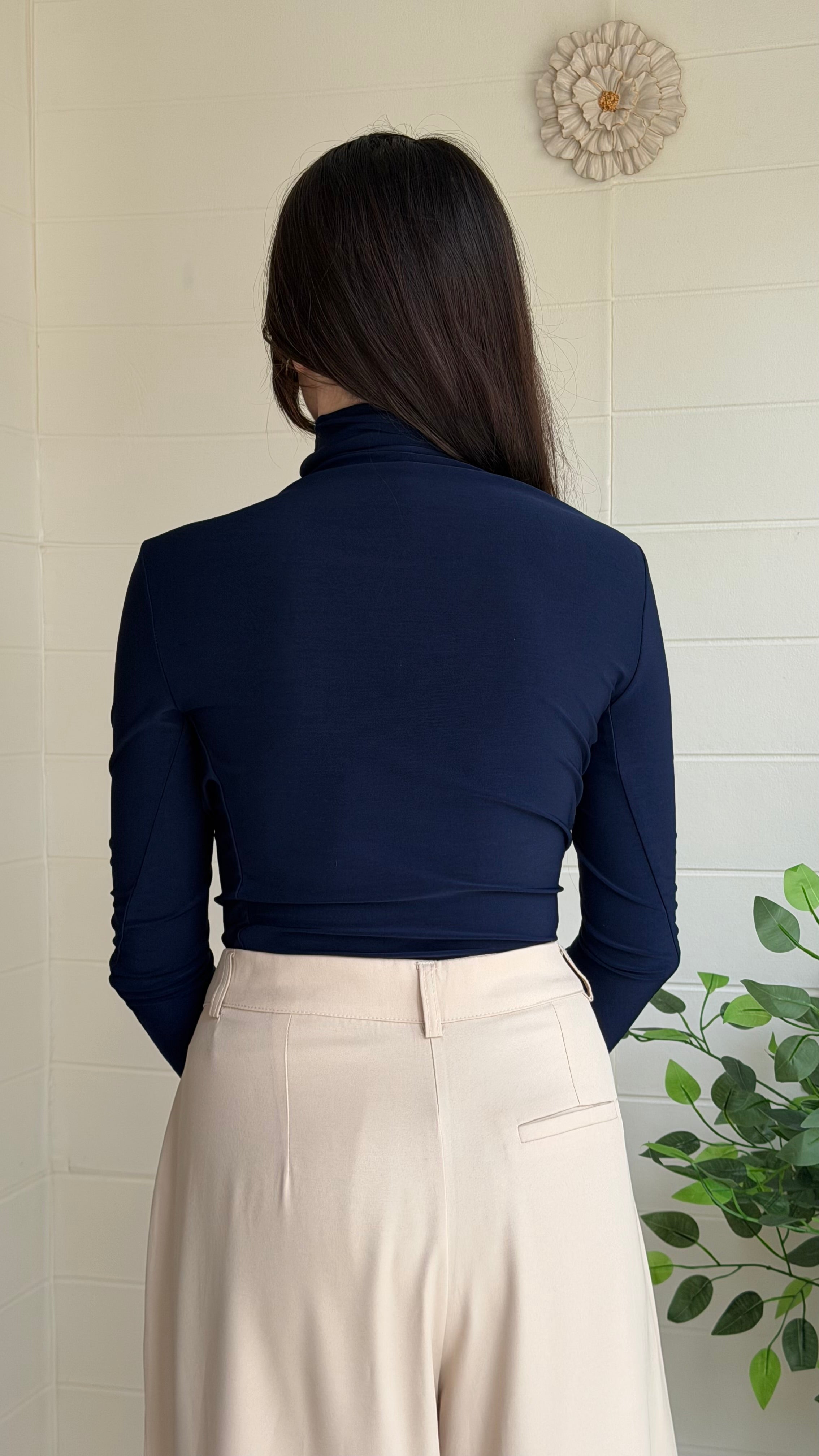 Omuz ve Bel Pile Bluz