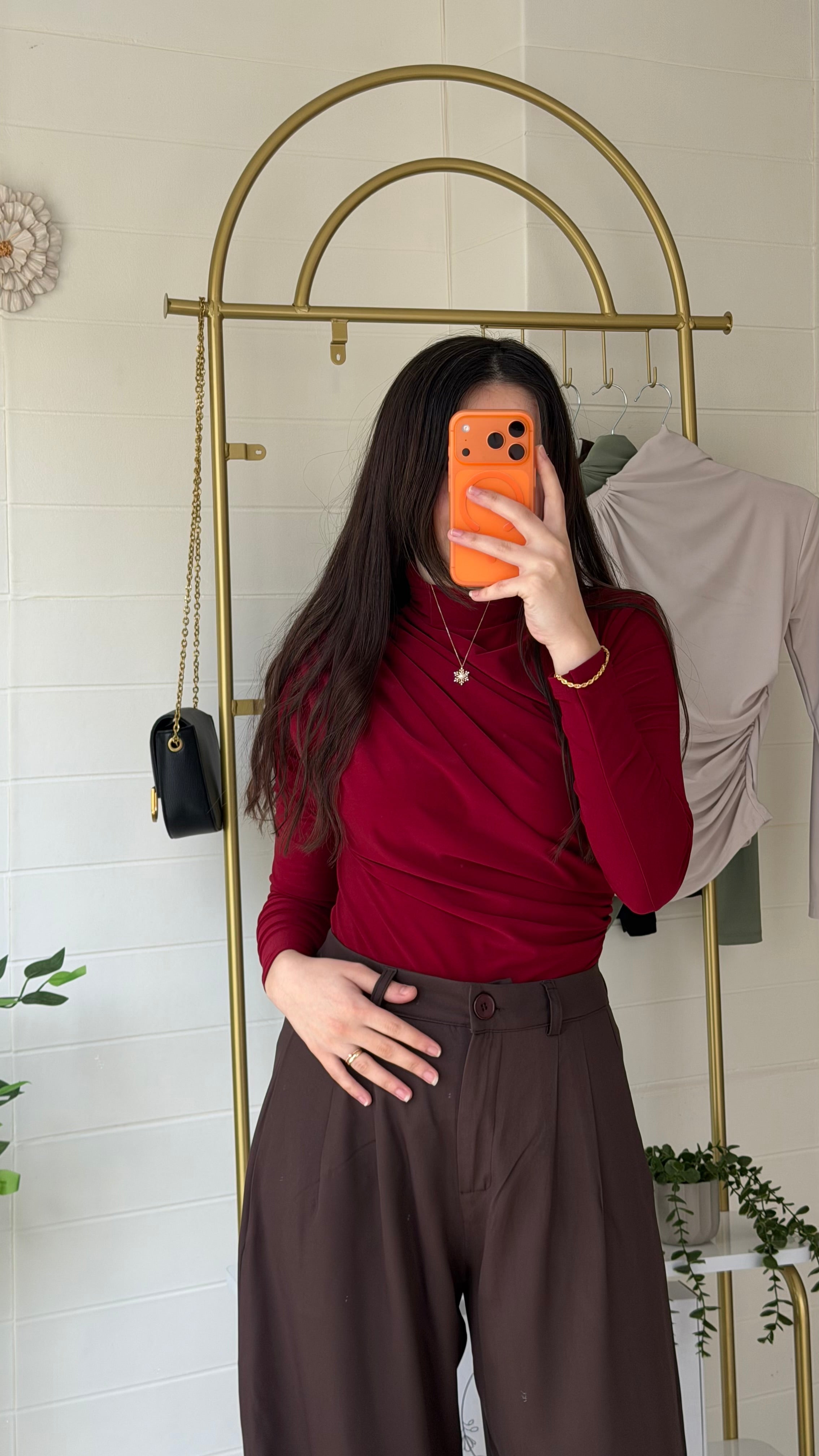 Omuz ve Bel Pile Bluz