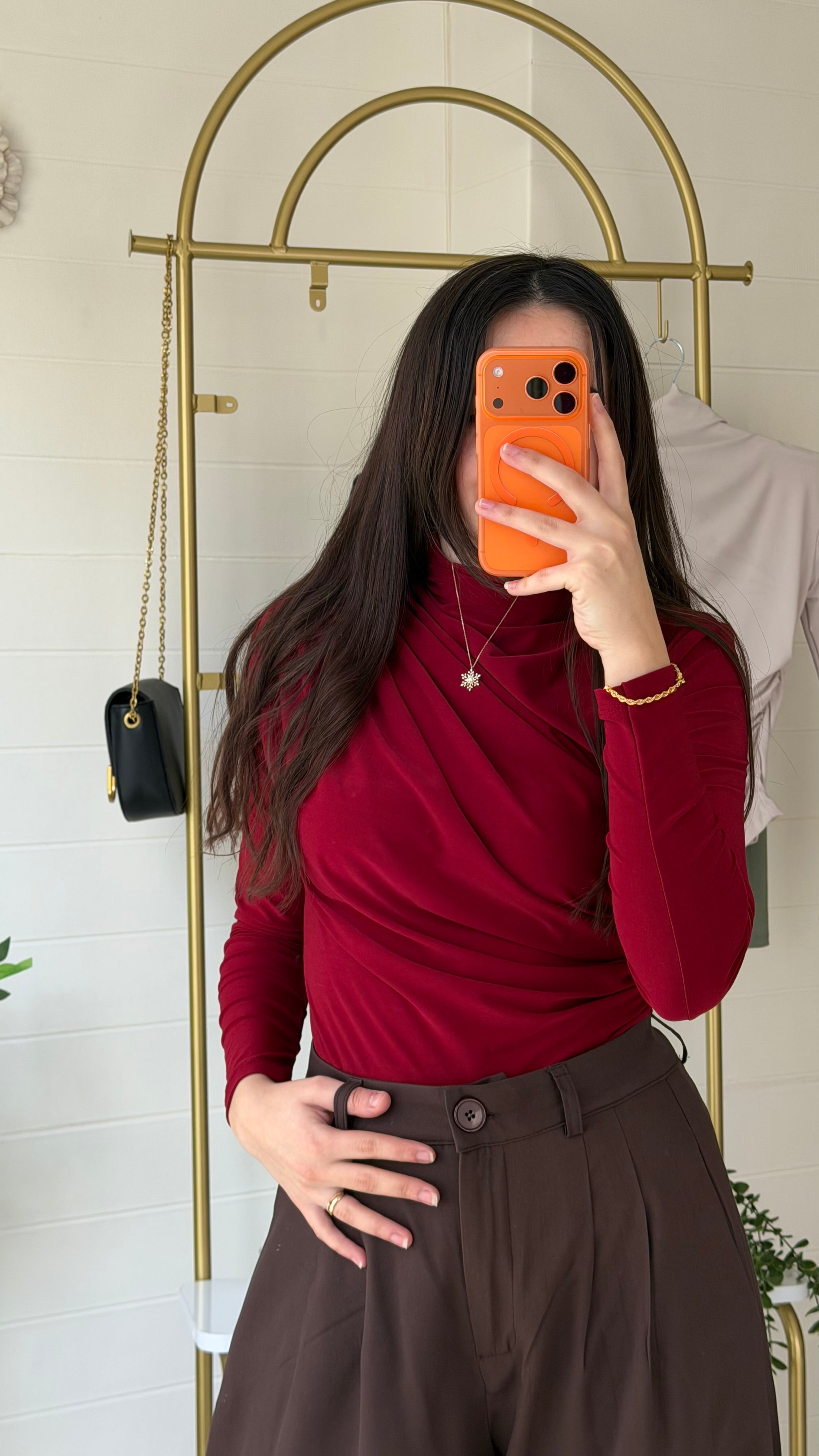 Omuz ve Bel Pile Bluz