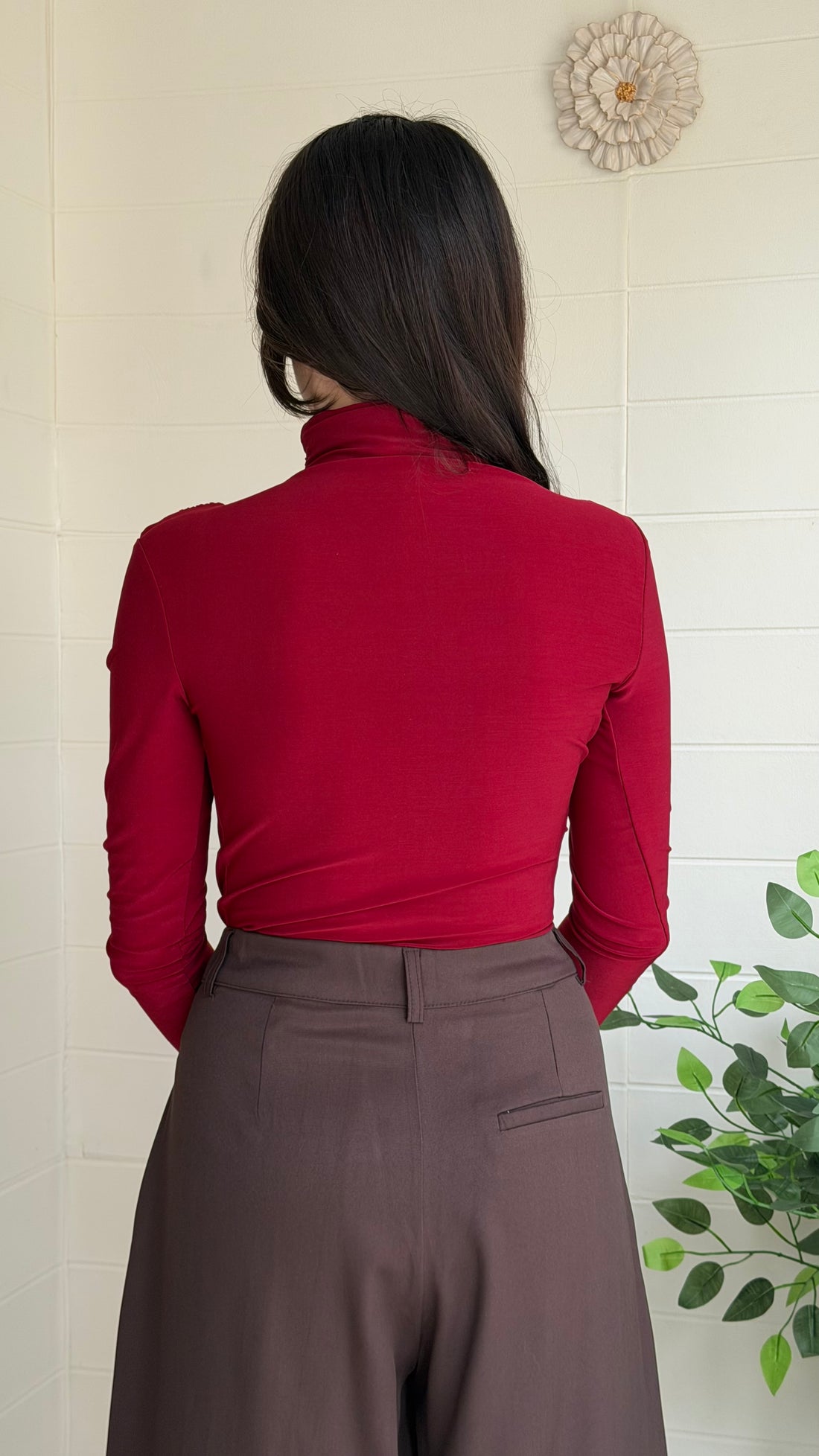 Omuz ve Bel Pile Bluz