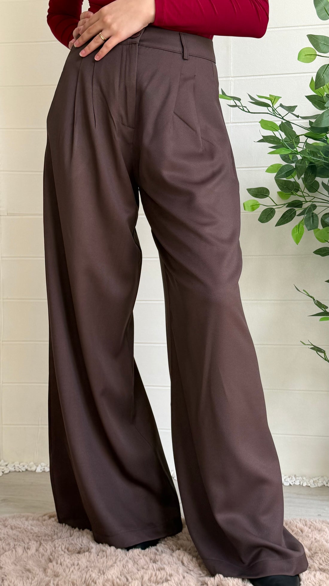 Pileli Bol Paça Pantolon