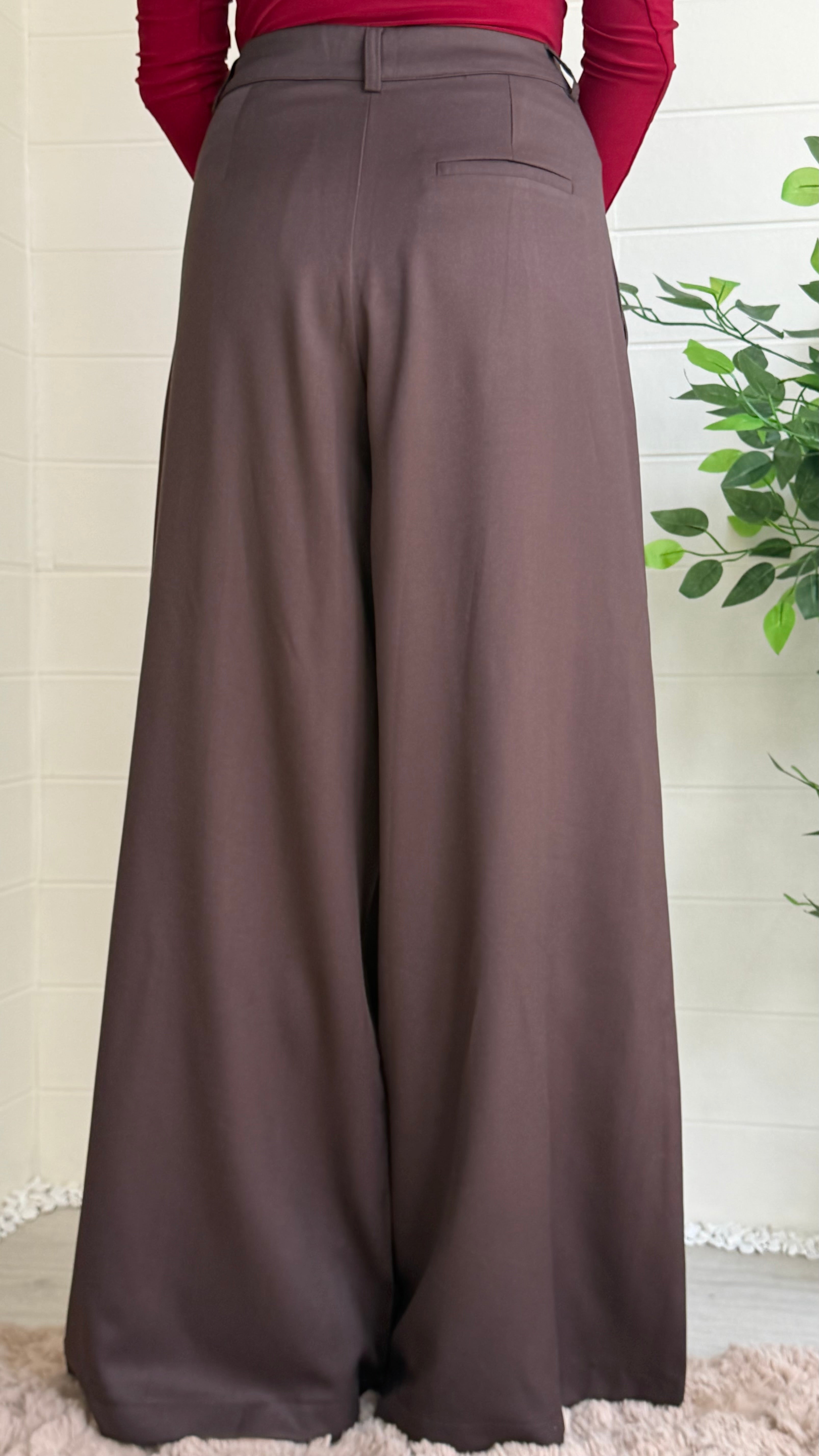 Pileli Bol Paça Pantolon