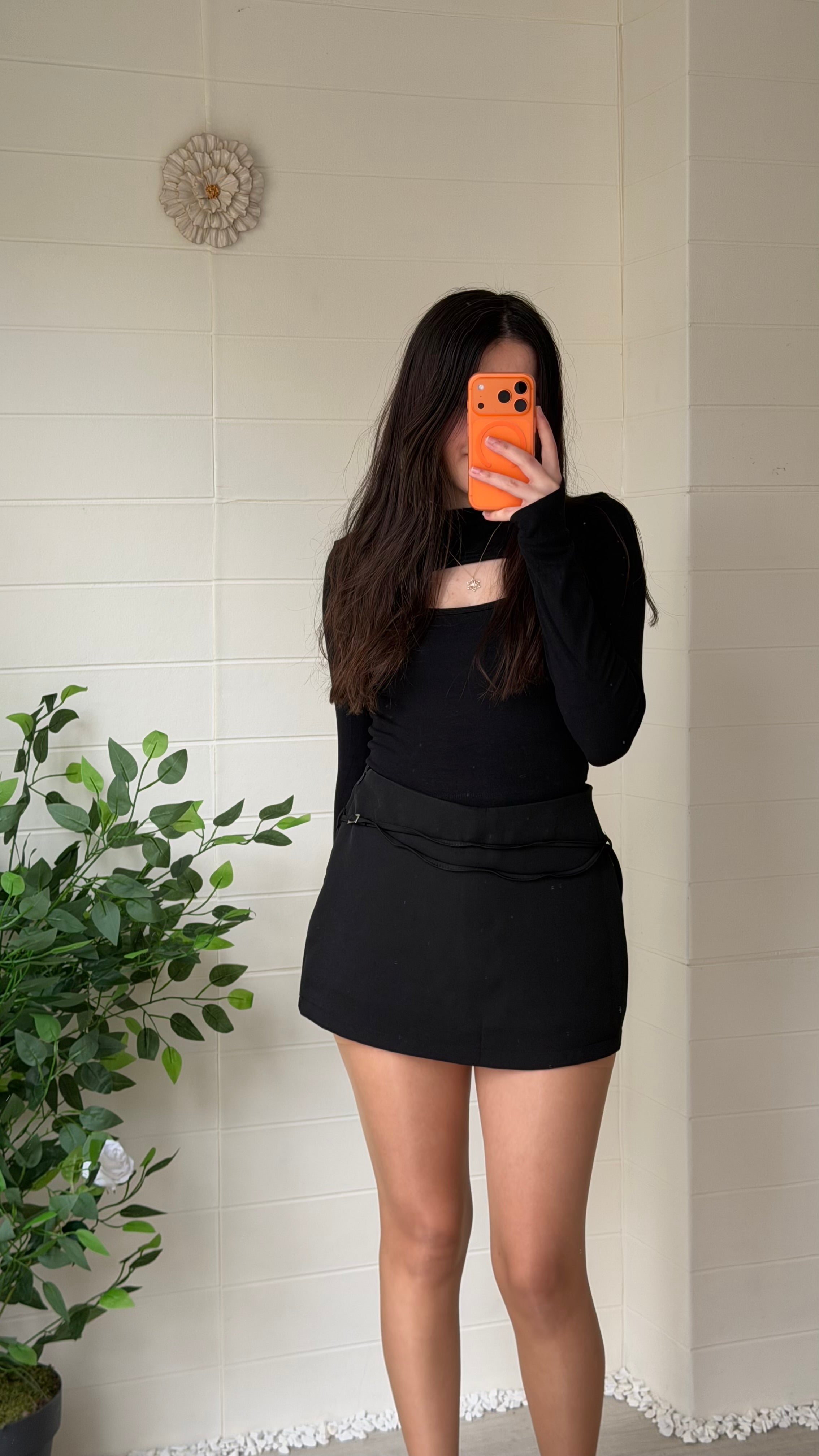 Kemer Detaylı Şort Etek