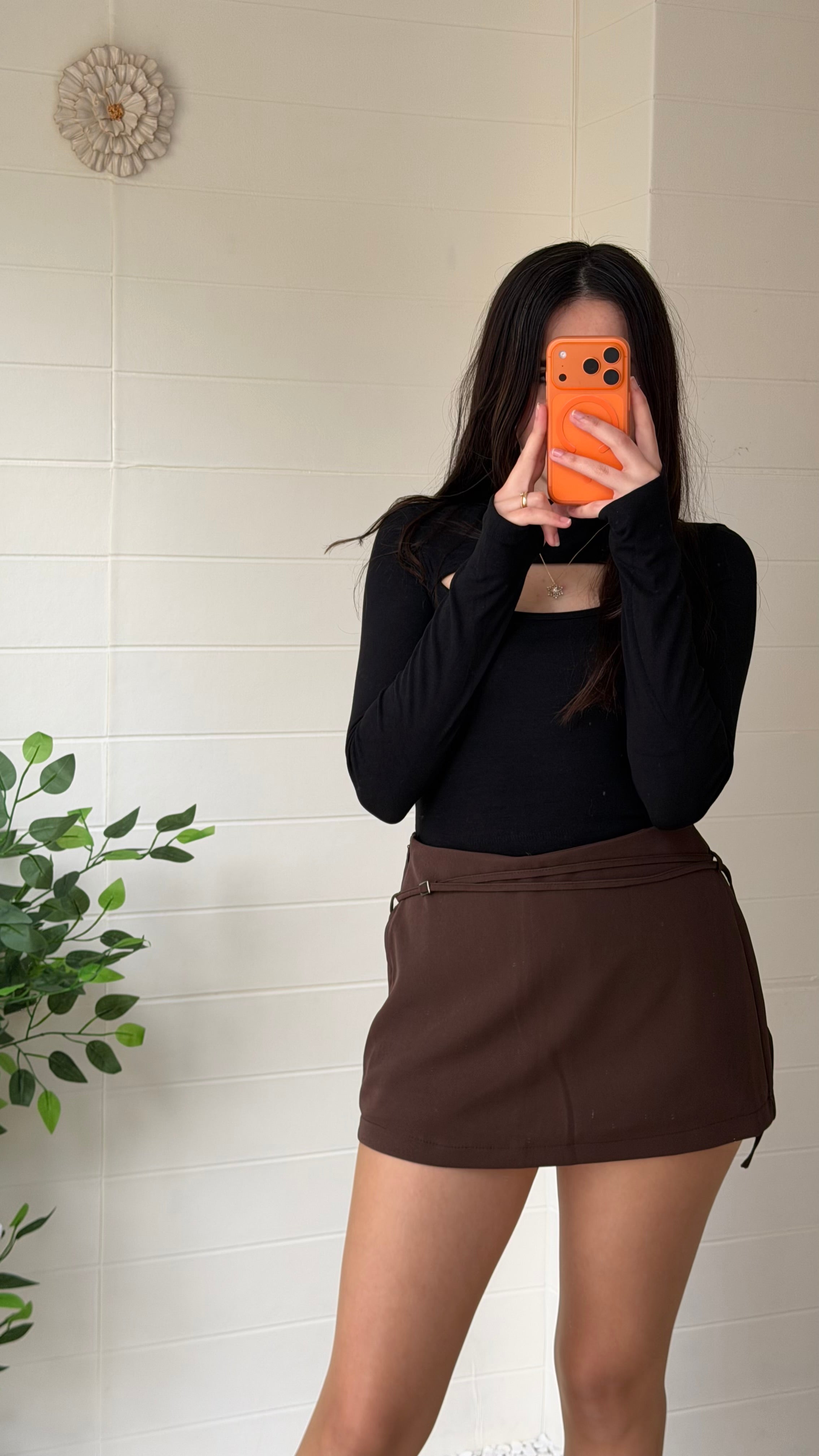 Kemer Detaylı Şort Etek