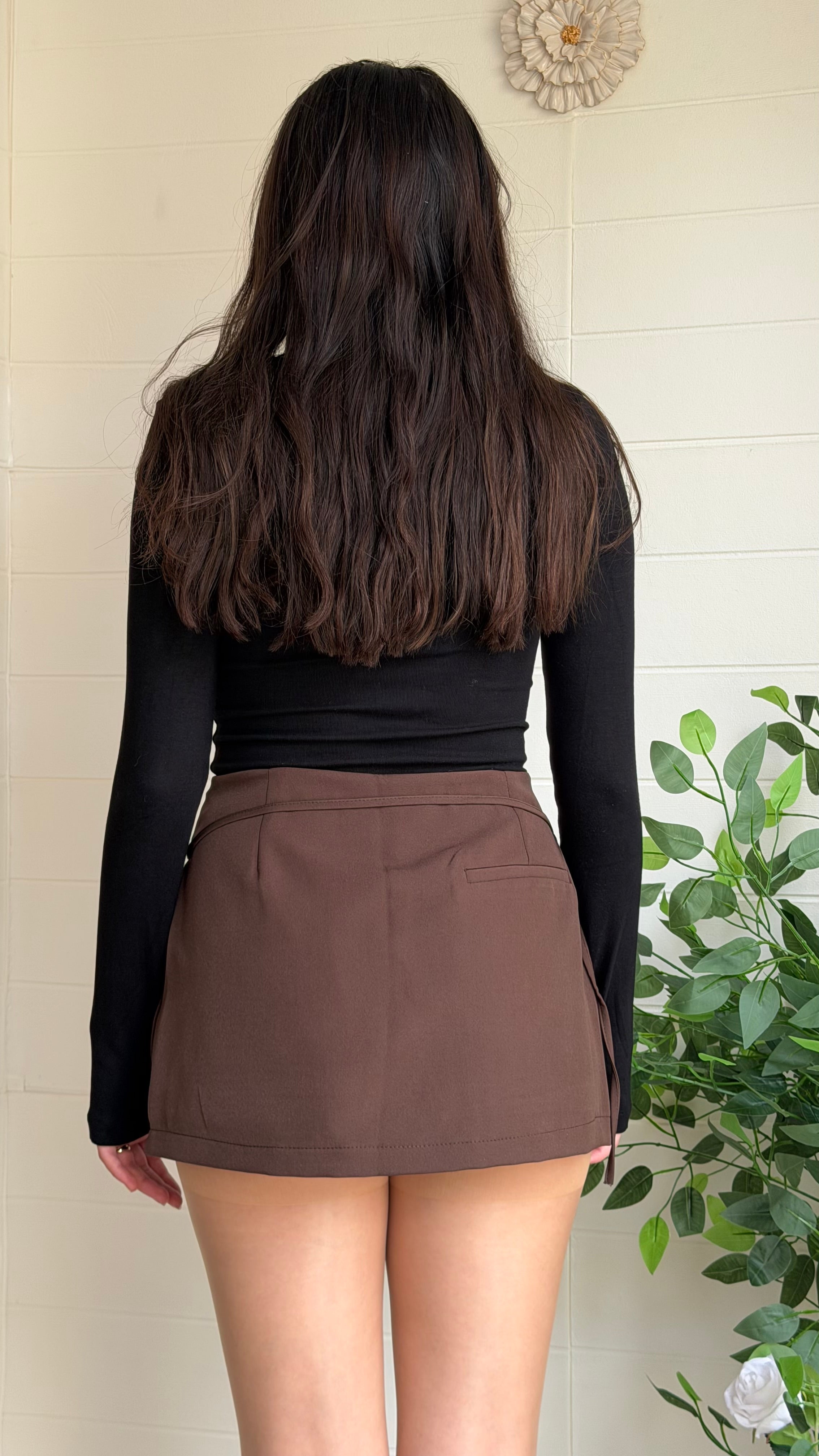 Kemer Detaylı Şort Etek