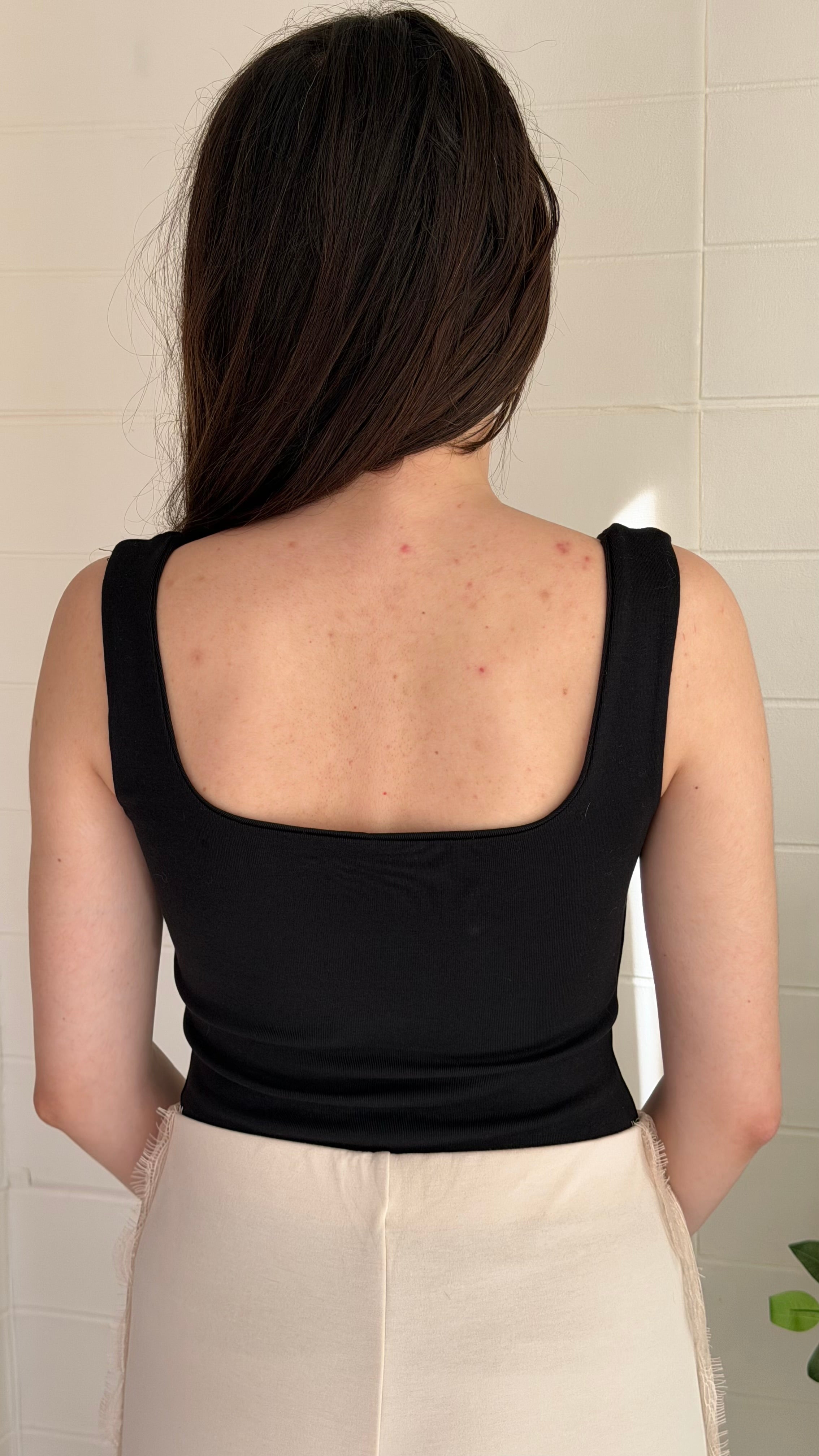 Askılı Kare Yaka Body Ribana