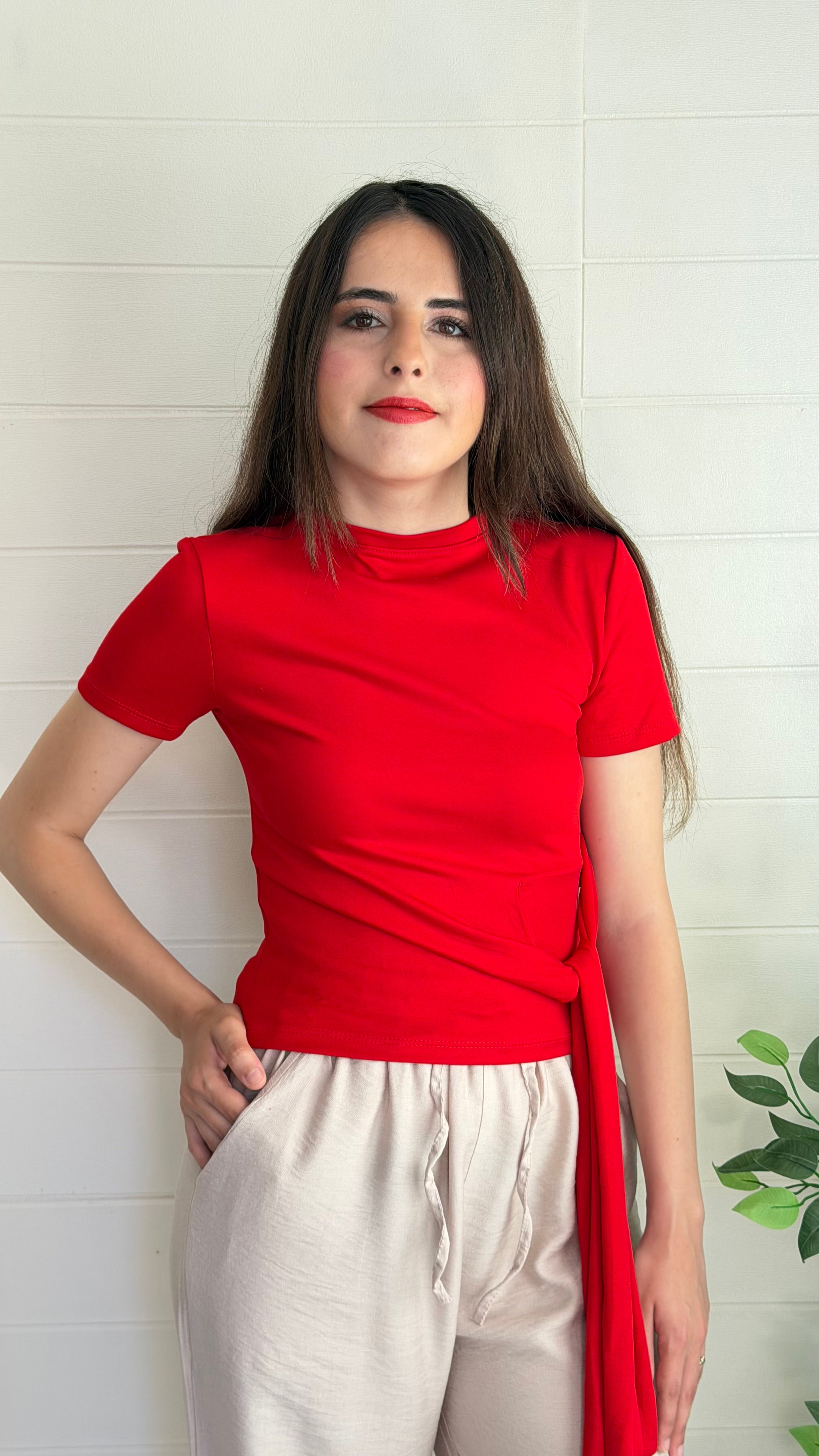 Modal Beli Düğümlü Bluz