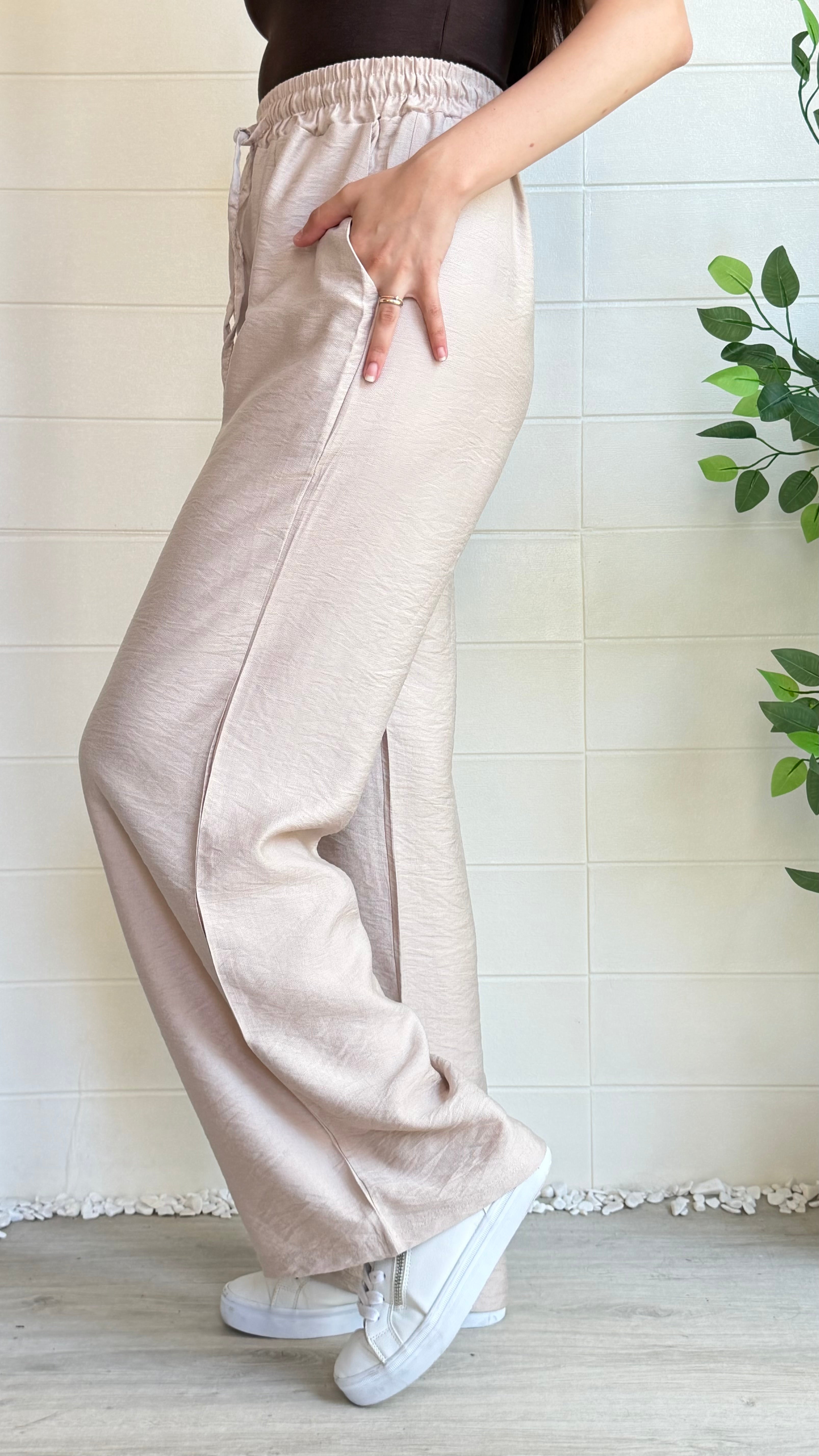 Keten Bol Paça Pantolon
