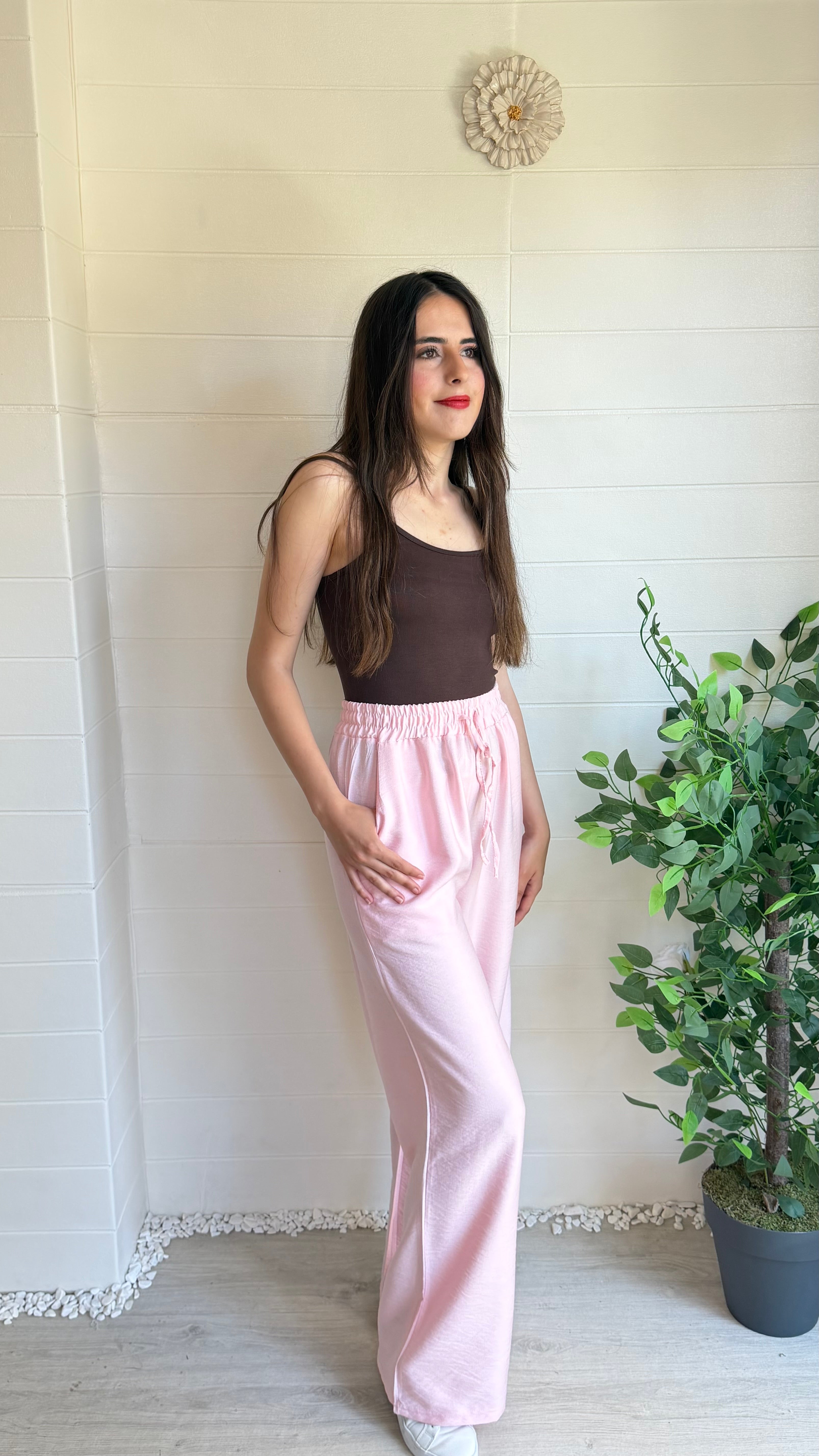 Keten Bol Paça Pantolon